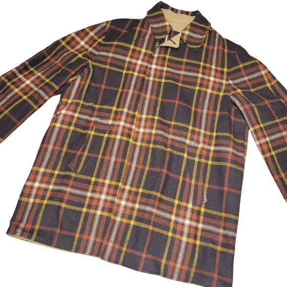 Pendleton vintage reversible wool plaid heavy winter mens jacket size Large/XL - Picture 15 of 16